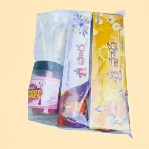 Sri Pada Agarbatti Set with Rose Dhoop Cones