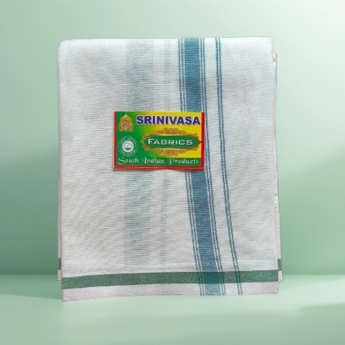 Srinivasa White Cotton Lungi