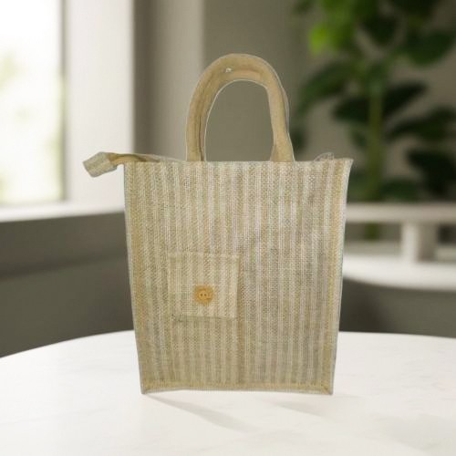 Cream Colur Jute Bag