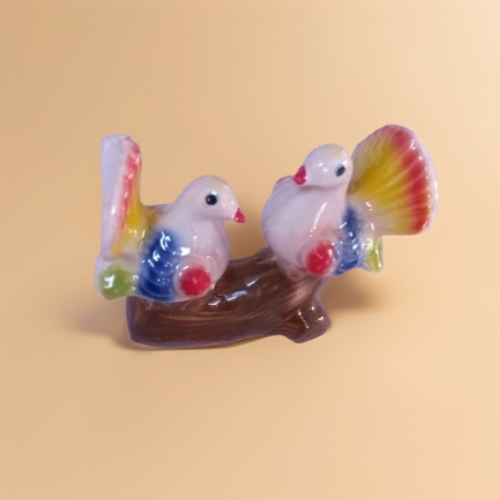 A Pair of Love Birds Ceramic Figurine